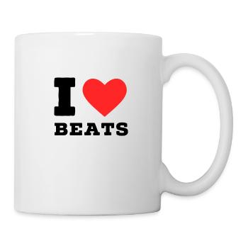 Ich liebe Beats - Tasse - Weiß - Rechts