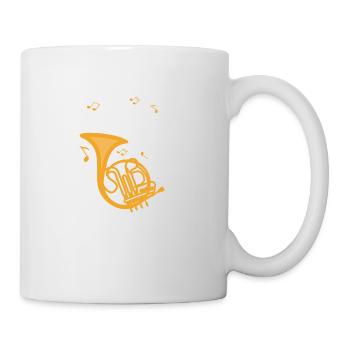 Dans Jesus Name, je joue au corniste - Mug blanc - blanc - Droite