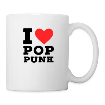 Ich liebe Pop Punk - Tasse - Weiß - Rechts