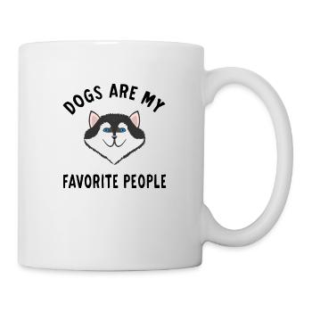 Dogs Are My Favorite People mon chien préférré - Mug blanc - blanc - Droite