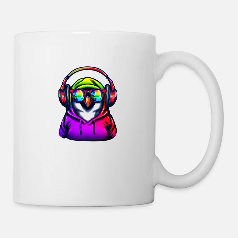 Pingouin avec pull et lunettes de soleil - Mug blanc - blanc