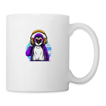 Pingouin cool avec pull - Mug blanc - blanc - Droite