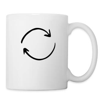 Arrow drawing sketch black - Mug - white - Right