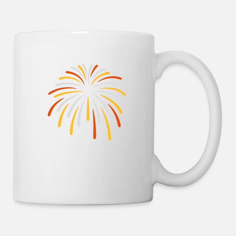 Colorful sky Fireworks New Year's Eve - Mug - white