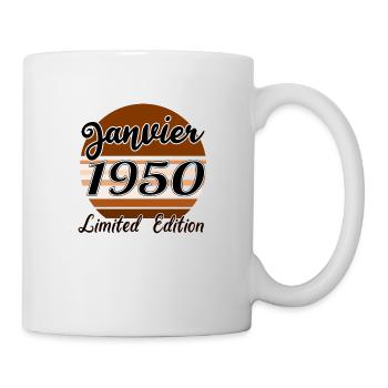 Janvier 1950 Limited edition | Bois Bruns - Mug blanc - blanc - Droite
