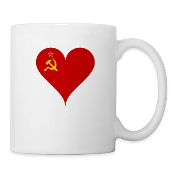 Liebe UdSSR Union Sowjetrussland Waffen Hammer Sichel - Tasse - Weiß - Rechts