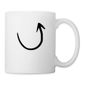 Arrow drawing sketch black - Mug - white - Right