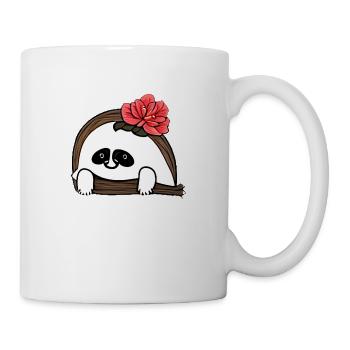 Faultier Weihnachten süß lustig Faultiere Tier 11 - Tasse - Weiß - Rechts