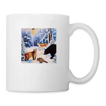 Waldtiere - Tasse - Weiß - Rechts