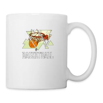 Basketball Basketballer Korb Sport Vintage Retro - Tasse - Weiß - Rechts
