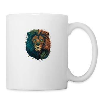 Löwe im Dschungel - Tasse - Weiß - Rechts