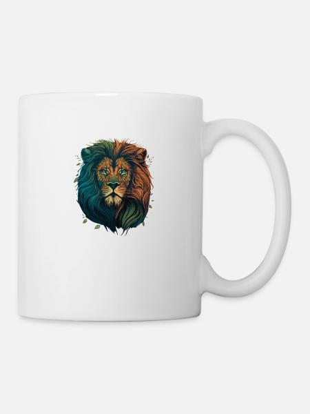 Löwe im Dschungel - Tasse - Weiß