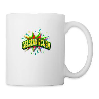 Gelsenkirchen Deutschland Pop Art Comic Kunst - Tasse - Weiß - Rechts