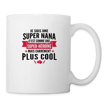 je suis une super nana / cadeau fille - Mug blanc - blanc - Droite