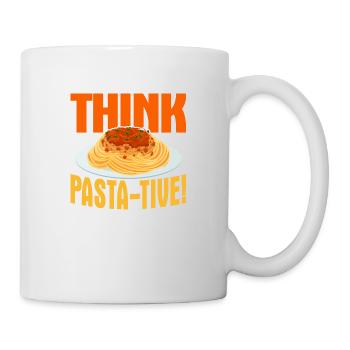 Think Pasta-Tive! Italian Food Pasta Lover - Mug - white - Right