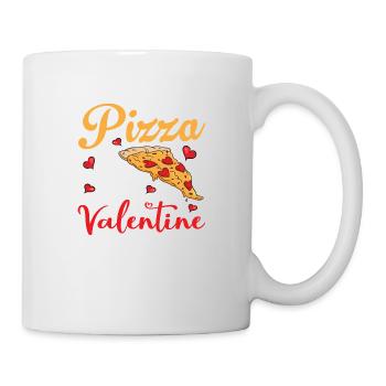 Pizza Is My Valentine Pizza Lover Themed Party - Mug - white - Right