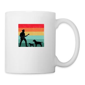 Guitar Player Pet Dog Animal Musician Bassist - Mug - white - Right