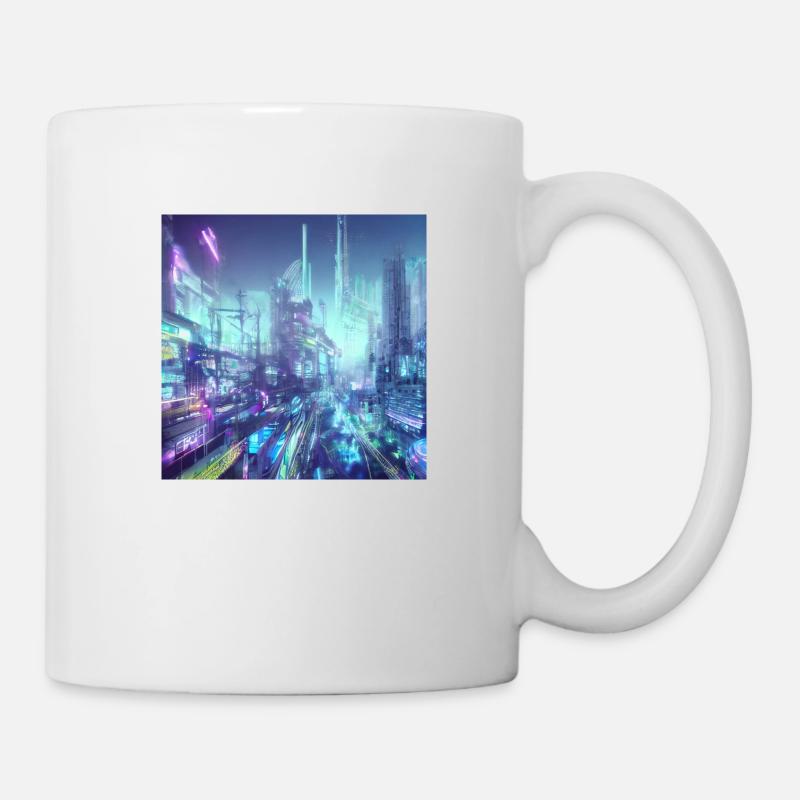 Sci Fi City - Tasse - Weiß