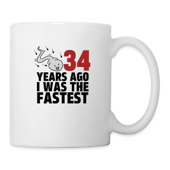 34 Years Ago I Was The Fastest - Mug - white - Right