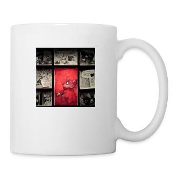 Leben einer Comic Maus - Tasse - Weiß - Rechts