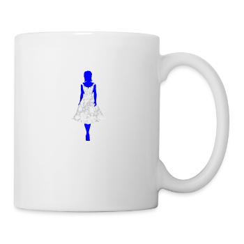 Schneekönigin auf Schwarz - Tasse - Weiß - Rechts