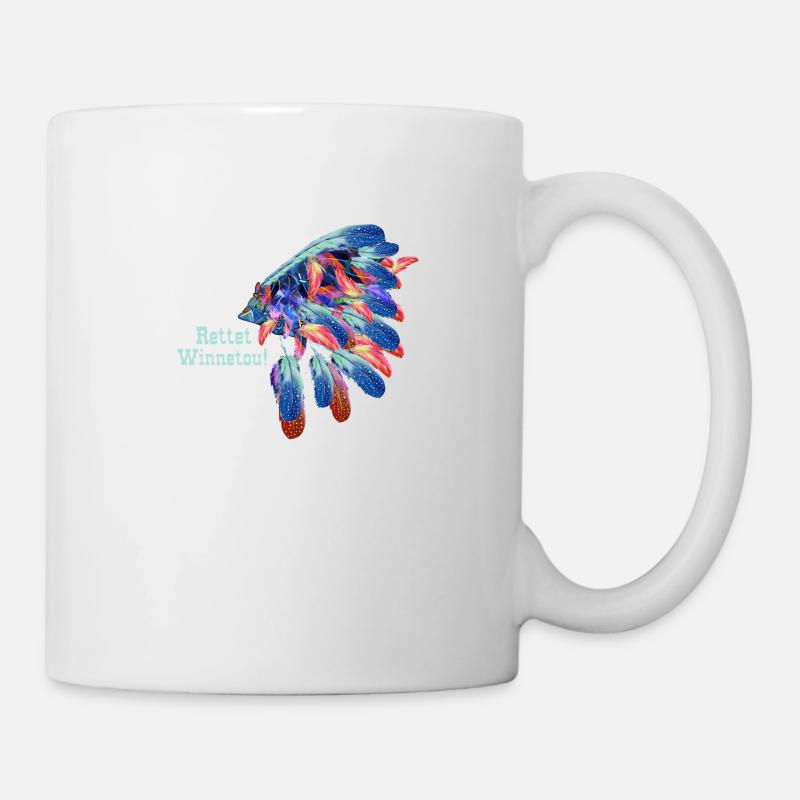 rettet winnetou,winnetou,indianer,häuptling - Tasse - Weiß