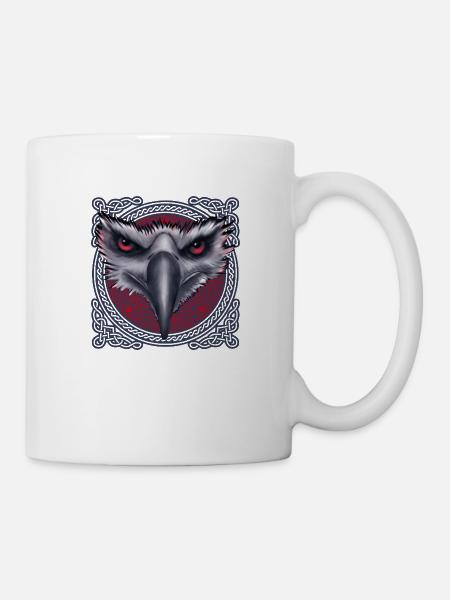 Adler Raubvogel Keltisches Motiv - Tasse - Weiß