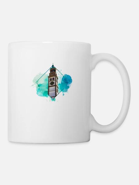 Augsburg Deutschland Stadt Skyline Splash Bunt - Tasse - Weiß
