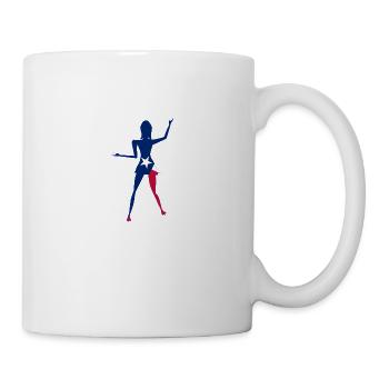 Texan Dancing Girl Silhouette - Mug - white - Right
