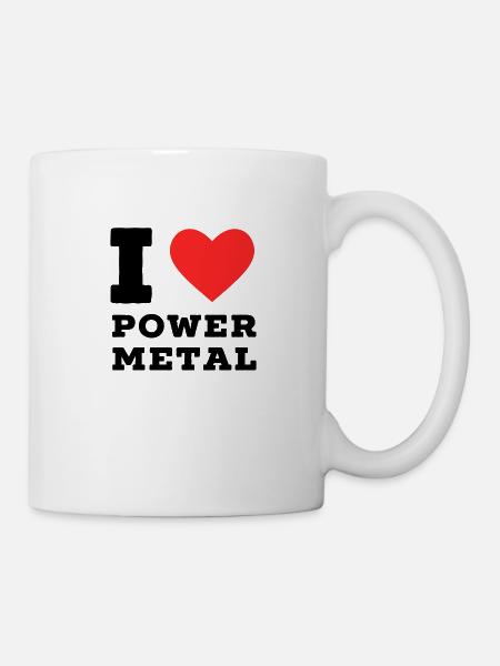 Ich liebe Power Metal - Tasse - Weiß