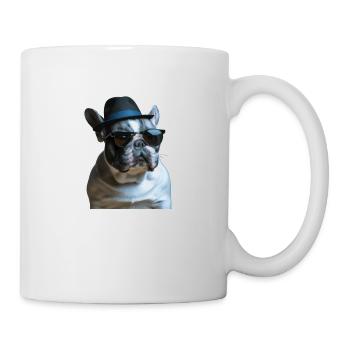 Mignon tyran de style mafia français bouledogue - Mug blanc - blanc - Droite