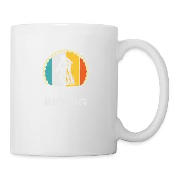 Ich spiele To Go Riding Funny Cycling - Tasse - Weiß - Rechts