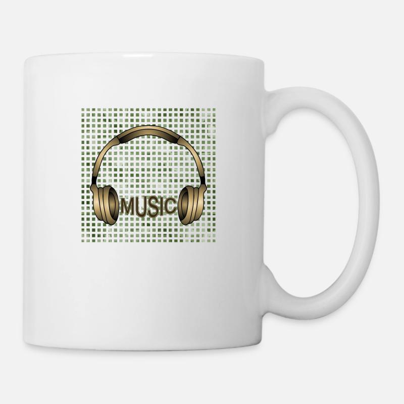 Kopfhörer - Tasse - Weiß