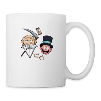 Visages et éléments des personnages du Nouvel An - Mug blanc - blanc - Droite