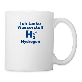 Ich tanke Wasserstoff H2 Hydrogen - Tasse - Weiß - Rechts