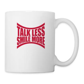 talk less smile more - Mug - white - Right