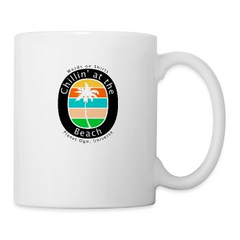 Chillin' at the Beach – Retro vibes with palm powe - Mug - white - Right