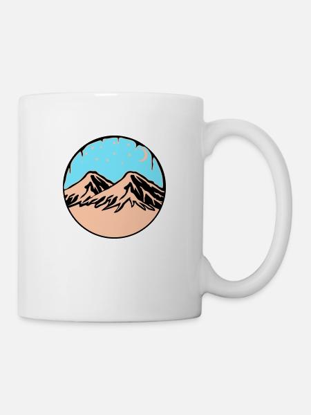 Sternenhimmel Berge - Tasse - Weiß