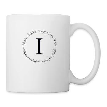 Monogram I wreath customizable - Mug - white - Right