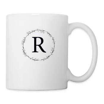 Couronne Monogram R personnalisable - Mug blanc - blanc - Droite