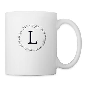 Couronne Monogram L personnalisable - Mug blanc - blanc - Droite