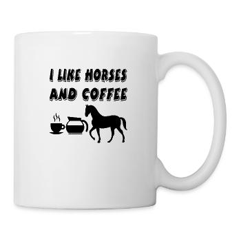 Pferde - Tasse - Weiß - Rechts