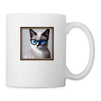Cute cat Max with glasses - Mug - white - Right