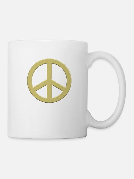 Peacezeichen - Tasse - Weiß