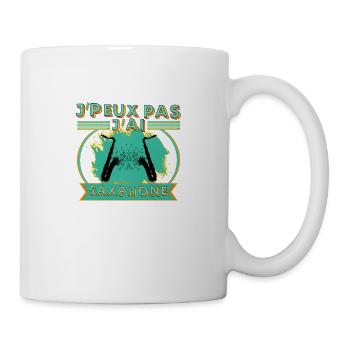 J'peux pas j'ai saxophone - Mug blanc - blanc - Droite