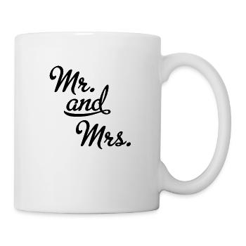 Mr and Mrs - Tasse - Weiß - Rechts