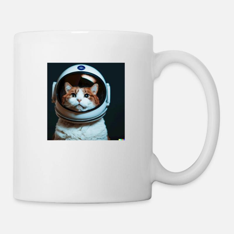 Astronautenkatze - Tasse - Weiß