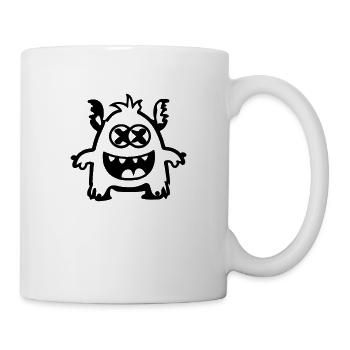 Mignon petit monstre vecteur - Mug blanc - blanc - Droite