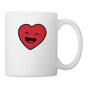 Idée cadeau Heart Face - Mug blanc - blanc - Droite