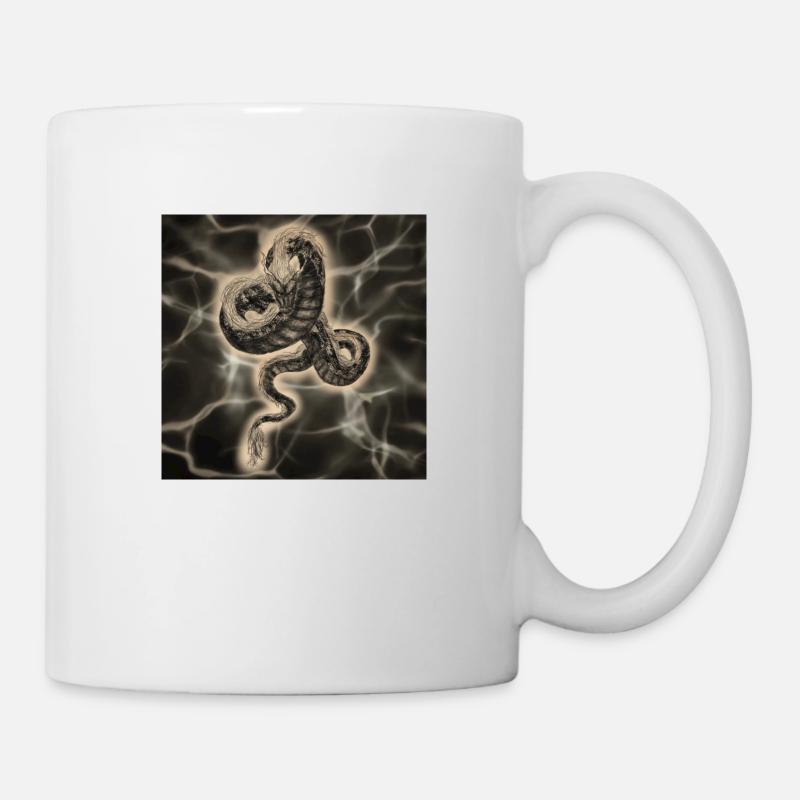 Dragon chinois noir - Mug blanc - blanc